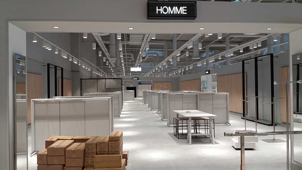 éclairage sur le magasin H&M; de Carcassonne